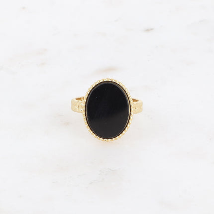 Bague Eline - pierre naturelle ovale