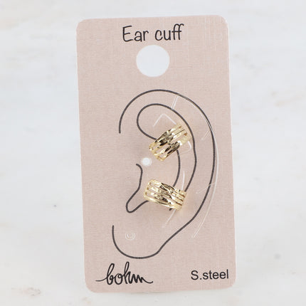 Boucles Earcuffs - lignes ajourées et texturées