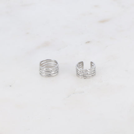 Boucles Earcuffs - lignes ajourées et texturées