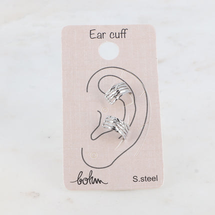 Boucles Earcuffs - lignes ajourées et texturées