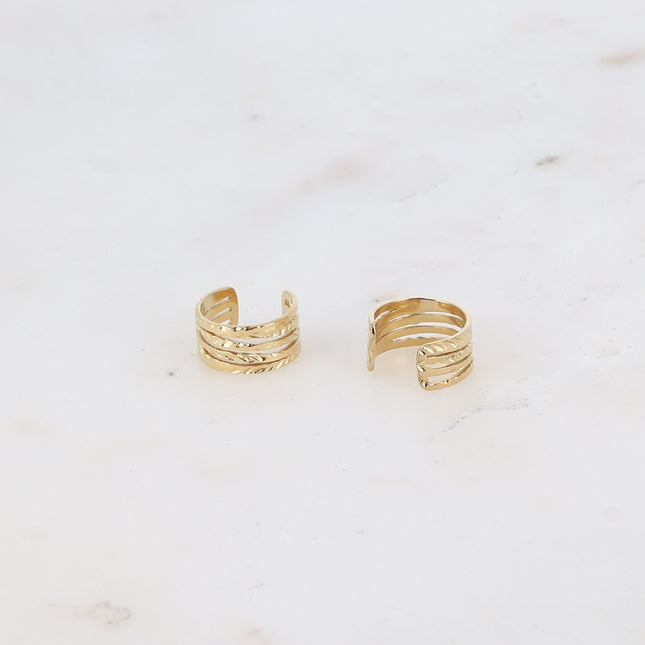 Boucles Earcuffs Sita - lignes ajourées et texturées