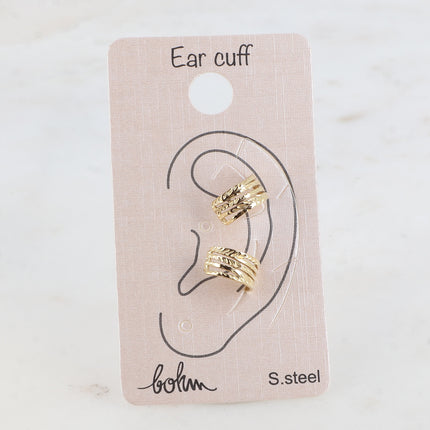 Boucles Earcuffs Sita - lignes ajourées et texturées