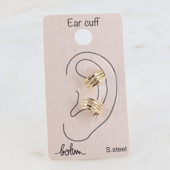 Boucles Earcuffs Sita - lignes ajourées et texturées
