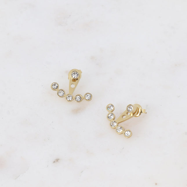Boucles puces Oceano - oxydes de zirconium et pièce interchangeable
