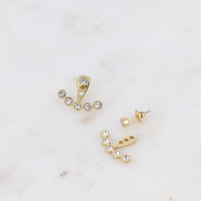 Boucles puces Oceano - oxydes de zirconium et pièce interchangeable