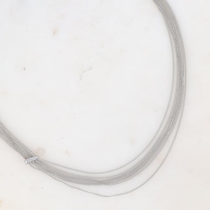 Collier - 7 mailles forçat fines et anneau fixe