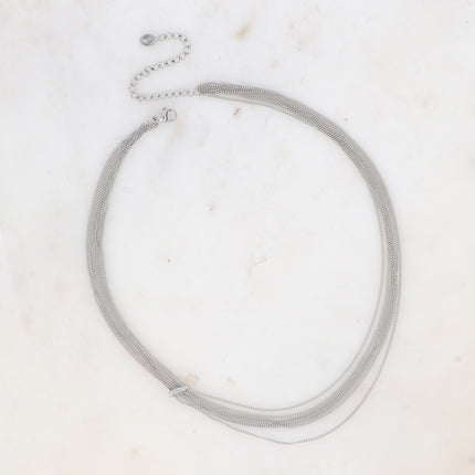 Collier - 7 mailles forçat fines et anneau fixe