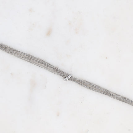 Bracelet - 7 mailles forçat fines et anneau fixe