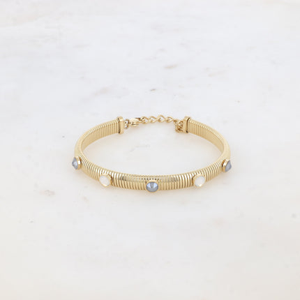 Jonc strié Eden - cristaux Swarovski® PP20