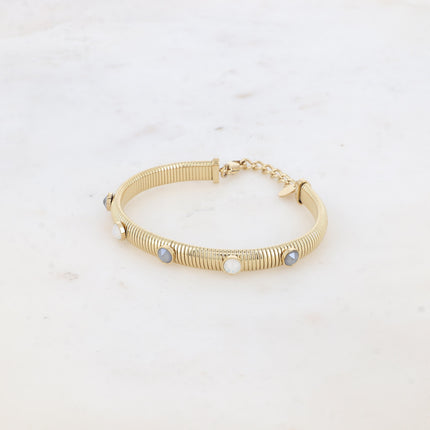 Jonc strié Eden - cristaux Swarovski® PP20