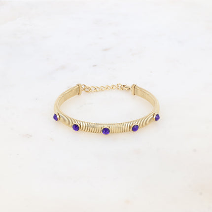 Jonc strié Eden - cristaux Swarovski® PP20