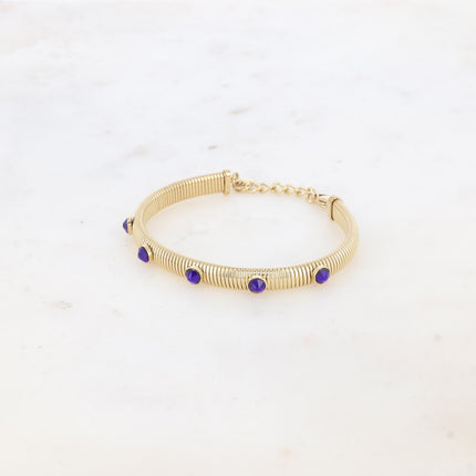 Jonc strié Eden - cristaux Swarovski® PP20