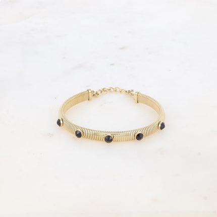 Jonc strié Eden - cristaux Swarovski® PP20