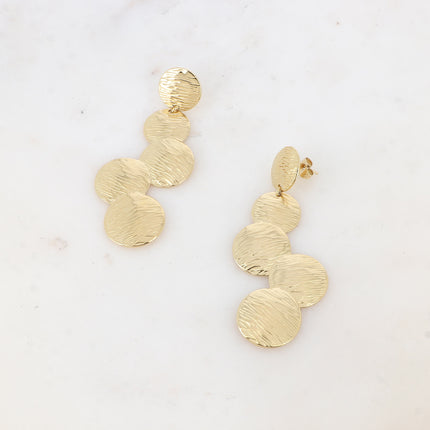 Boucles pendantes - formes rondes gravures zébrés