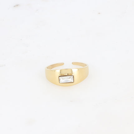 Bague - cristal rectangulaire