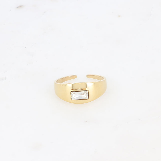 Bague - cristal rectangulaire