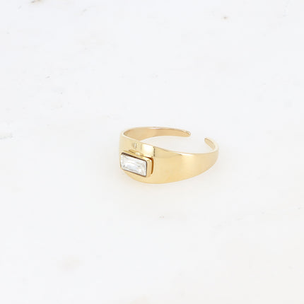 Bague - cristal rectangulaire