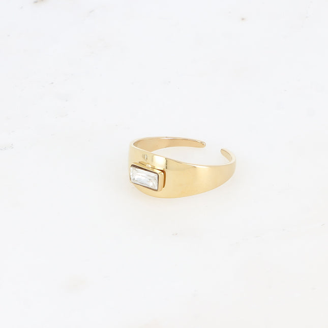 Bague - cristal rectangulaire