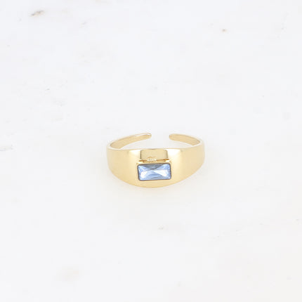 Bague - cristal rectangulaire