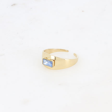 Bague - cristal rectangulaire