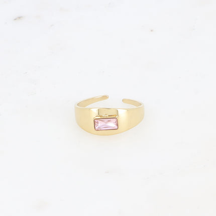 Bague - cristal rectangulaire