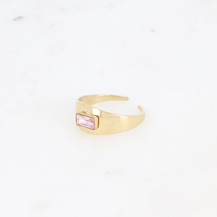 Bague - cristal rectangulaire