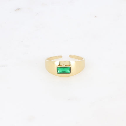 Bague - cristal rectangulaire