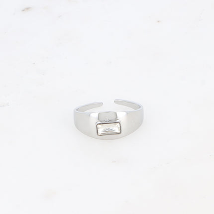 Bague - cristal rectangulaire