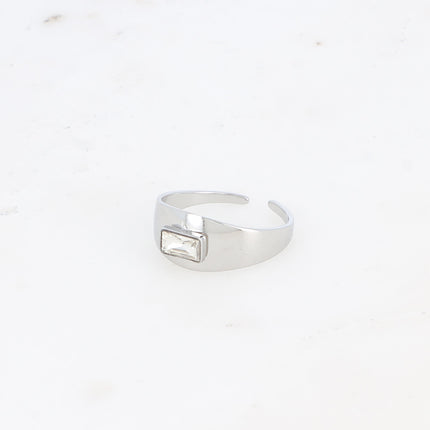 Bague - cristal rectangulaire