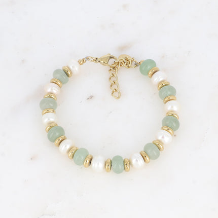 Bracelet Laïs - perles, pierres naturelles et perles d'eau douce