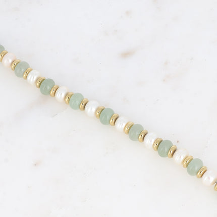 Bracelet Laïs - perles, pierres naturelles et perles d'eau douce