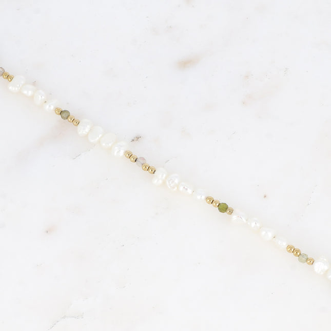 Bracelet Galice - perles, pierres naturelles et perles d'eau douce