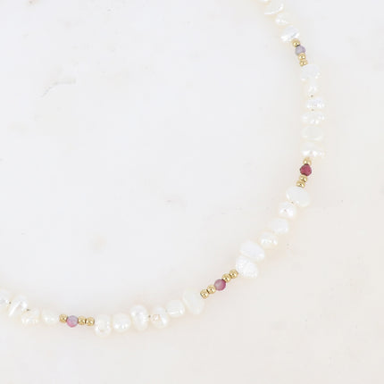 Collier Galice - perles, pierres naturelles et perles d'eau douce