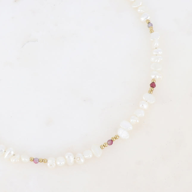 Collier Galice - perles, pierres naturelles et perles d'eau douce