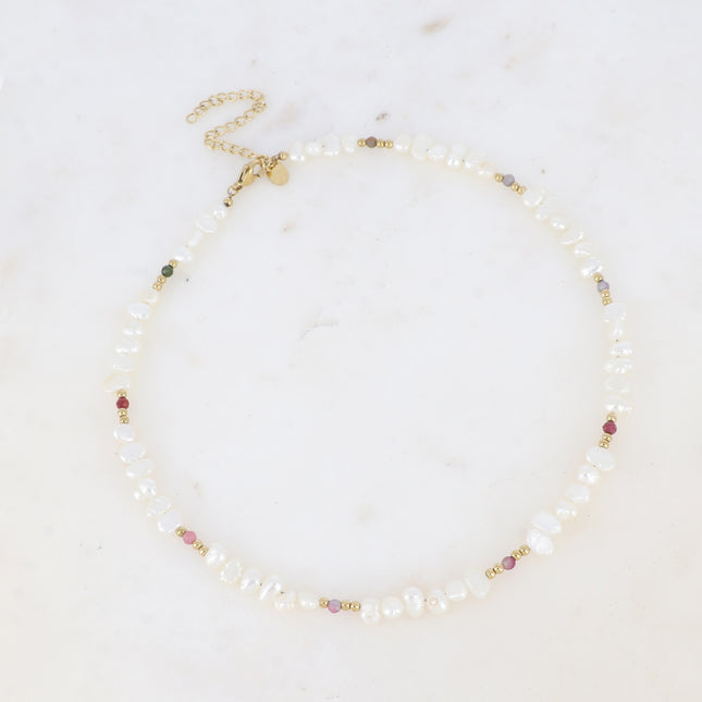 Collier Galice - perles, pierres naturelles et perles d'eau douce