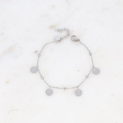 Bracelet Celestina - pampilles rondes martelées