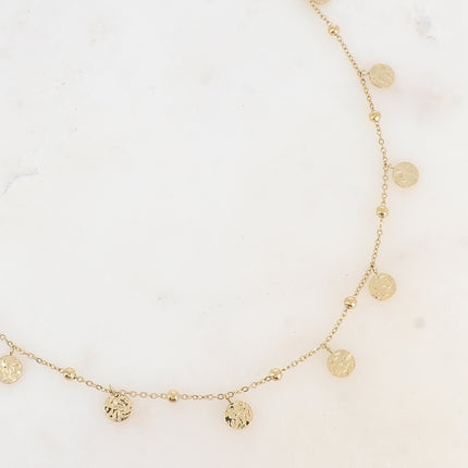 Collier Celestina - pampilles rondes martelées