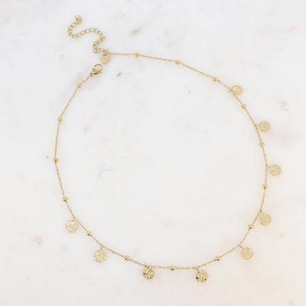 Collier Celestina - pampilles rondes martelées