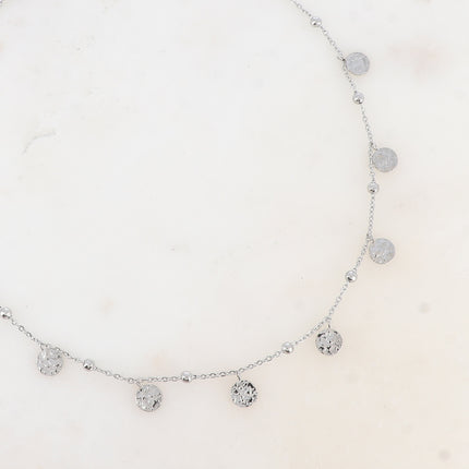 Collier Celestina - pampilles rondes martelées