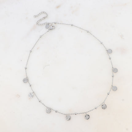 Collier Celestina - pampilles rondes martelées