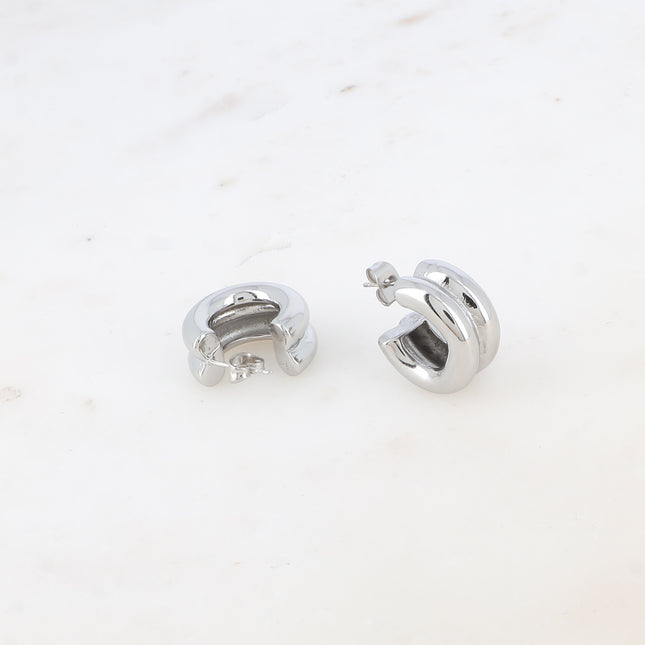 Mini créoles Themis - double anneau 20x20mm