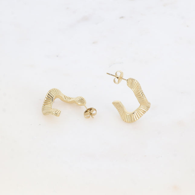 Creoles - ribbed and wavy