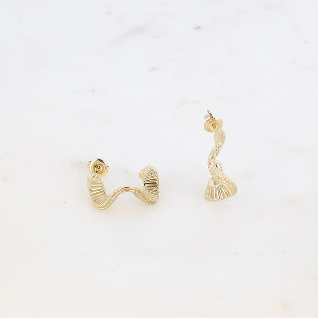Creoles - ribbed and wavy