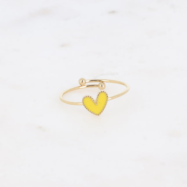 Bague Yesenia - coeur émaillé