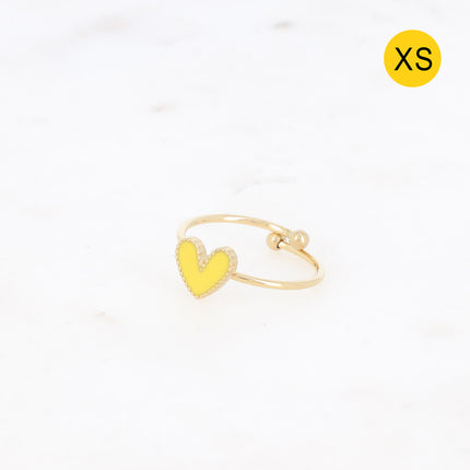Bague Yesenia XS - coeur émaillé