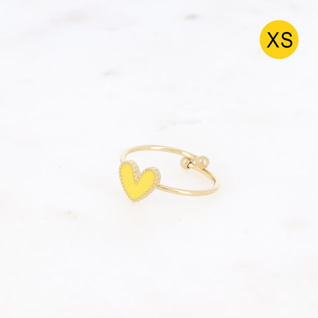 Bague Yesenia XS - coeur émaillé