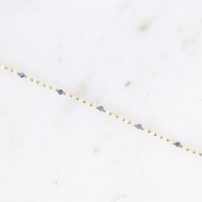 Bracelet Adella - perles d'eau douce et pierres naturelles