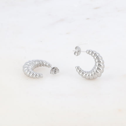 Auréa Creole earrings - twisted crescent moon