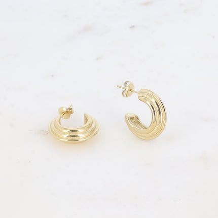 Creole earrings - 4 grooves