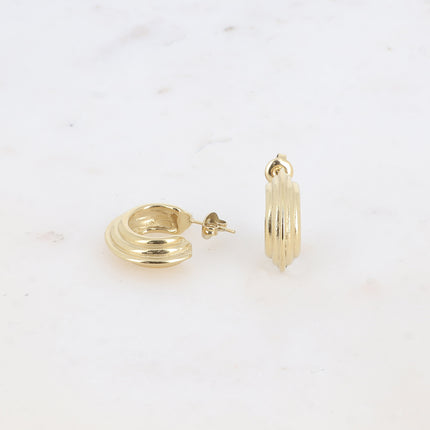 Creole earrings - 4 grooves